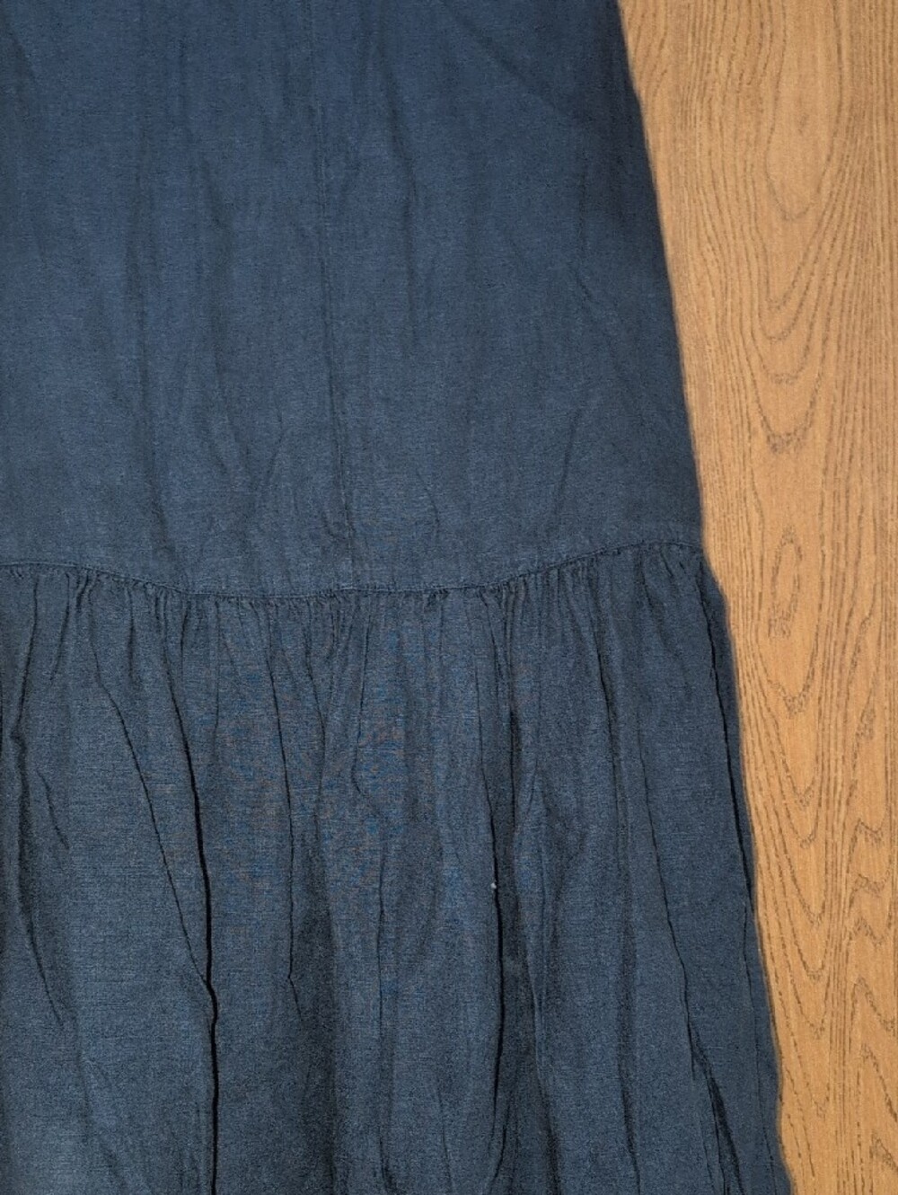 Frank & Eileen Navy 100% Linen Sleeveless Collared Maxi Sundress - Picture 8 of 8